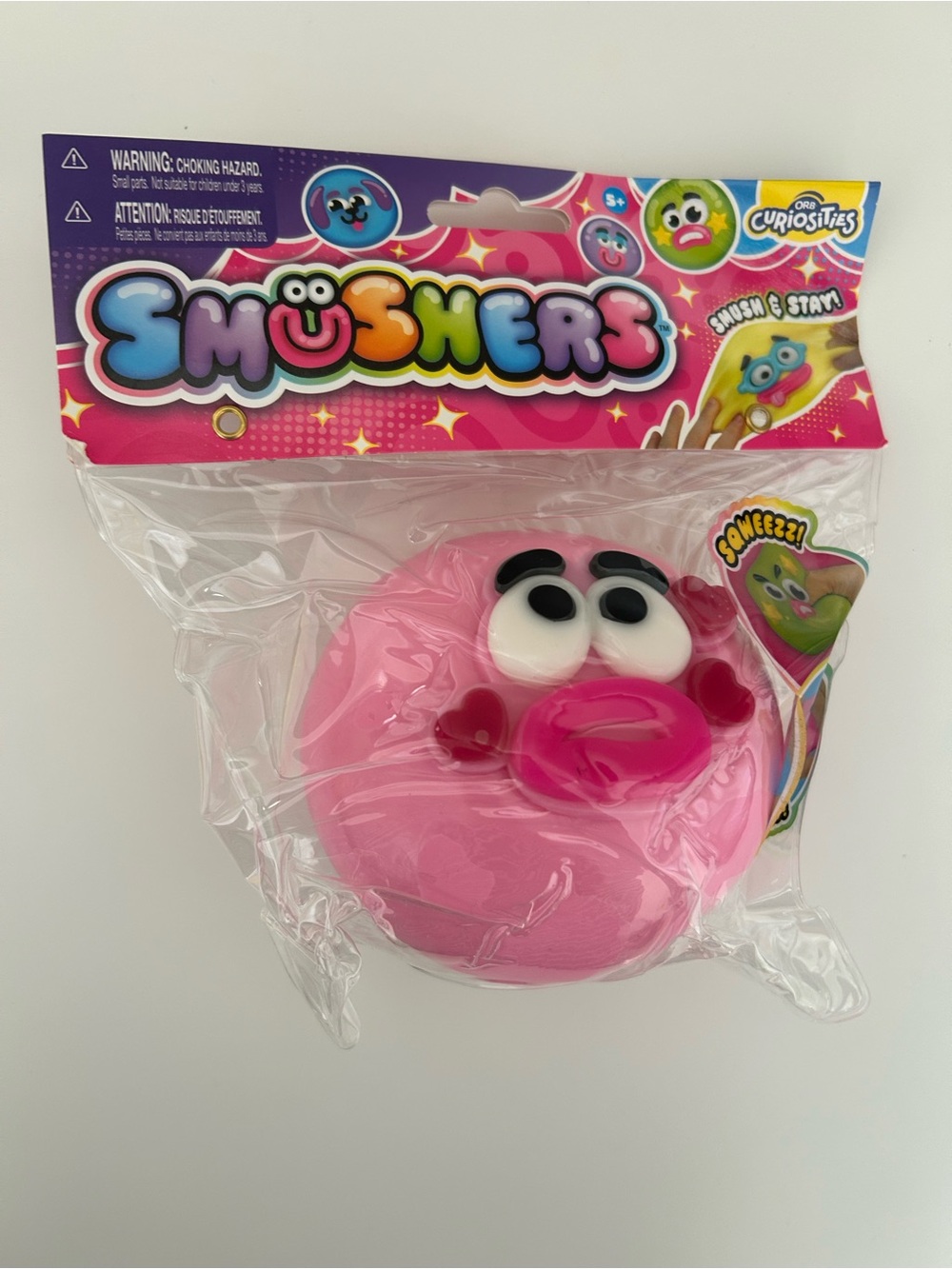 Smushers Pink Squishy Face Toy by ORB